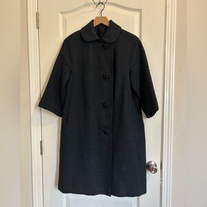 Tailor Vintage Black Textured Pea Coat